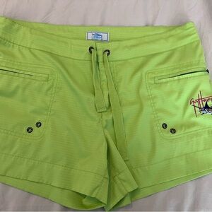 Guy Harvey Neon Lime Women’s Drawstring Athletic Shorts